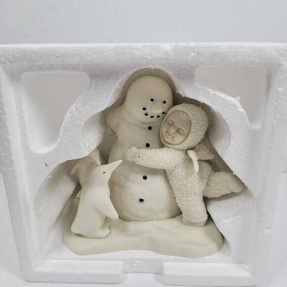 Department 56 Snowbabies "All We Need Is Love" Figurine With Snowman & Penguins - Picture 4 of 9